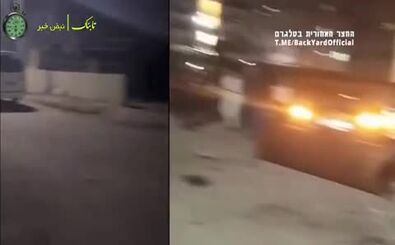 بقایای موشک ایرانی در خیابان‌های شهرک‌های اسرائیل/ ویدئو
