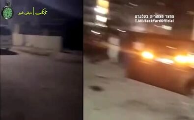 بقایای موشک ایرانی در خیابان‌های شهرک‌های اسرائیل/ ویدئو