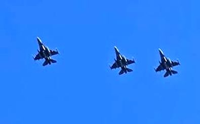 تصاویر انتقال اف 16 و اف 22 های آمریکا به خاورمیانه