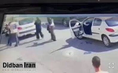 درگیری و ضرب‌وشتم راننده زن توسط مرد در اندیشه کرج/ ویدئو