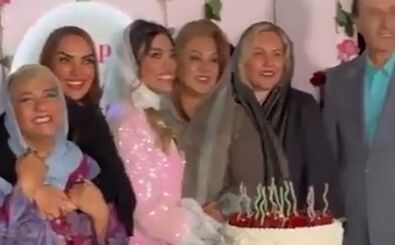 محمدرضا حیاتی در مهمونی شبانه بازیگران زن
