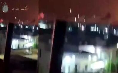لحظات برخورد ده‌ها موشک ایران به پایگاه هوایی اسرائیل

