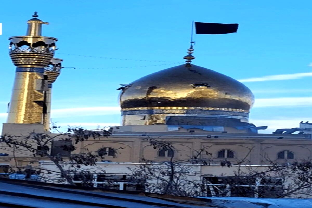 تصاویری تلخ از حسینیه اعظم زنجان پس از بمباران/ ویدئو
