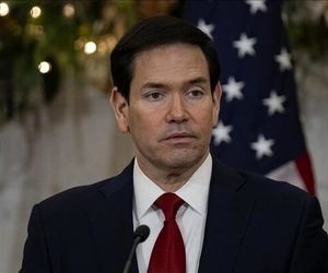  چهره مضطرب مارکو روبیو و همسرش در یکی از ورودی‌های کاخ سفید حین تیراندازی/ عکس