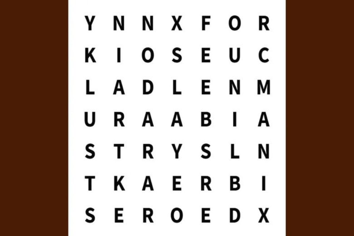  کلمه پنهان شده در این جدول حروف را در 6 ثانیه پیدا کنید