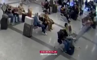 فیلم دوربین‌های مداربسته از لحظه برداشتن عمامه روحانی
