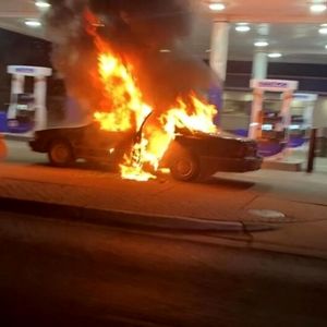 راننده بی‌احتیاط پمپ بنزین را به آتش کشید/ ویدئو