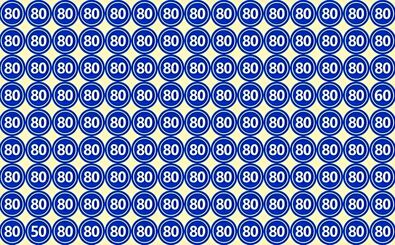 با پیدا کردن اعداد 60 و 50 میان اعداد 80 تیزبینی خود را ثابت کنید!