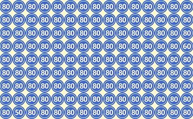 با پیدا کردن اعداد 60 و 50 میان اعداد 80 تیزبینی خود را ثابت کنید!