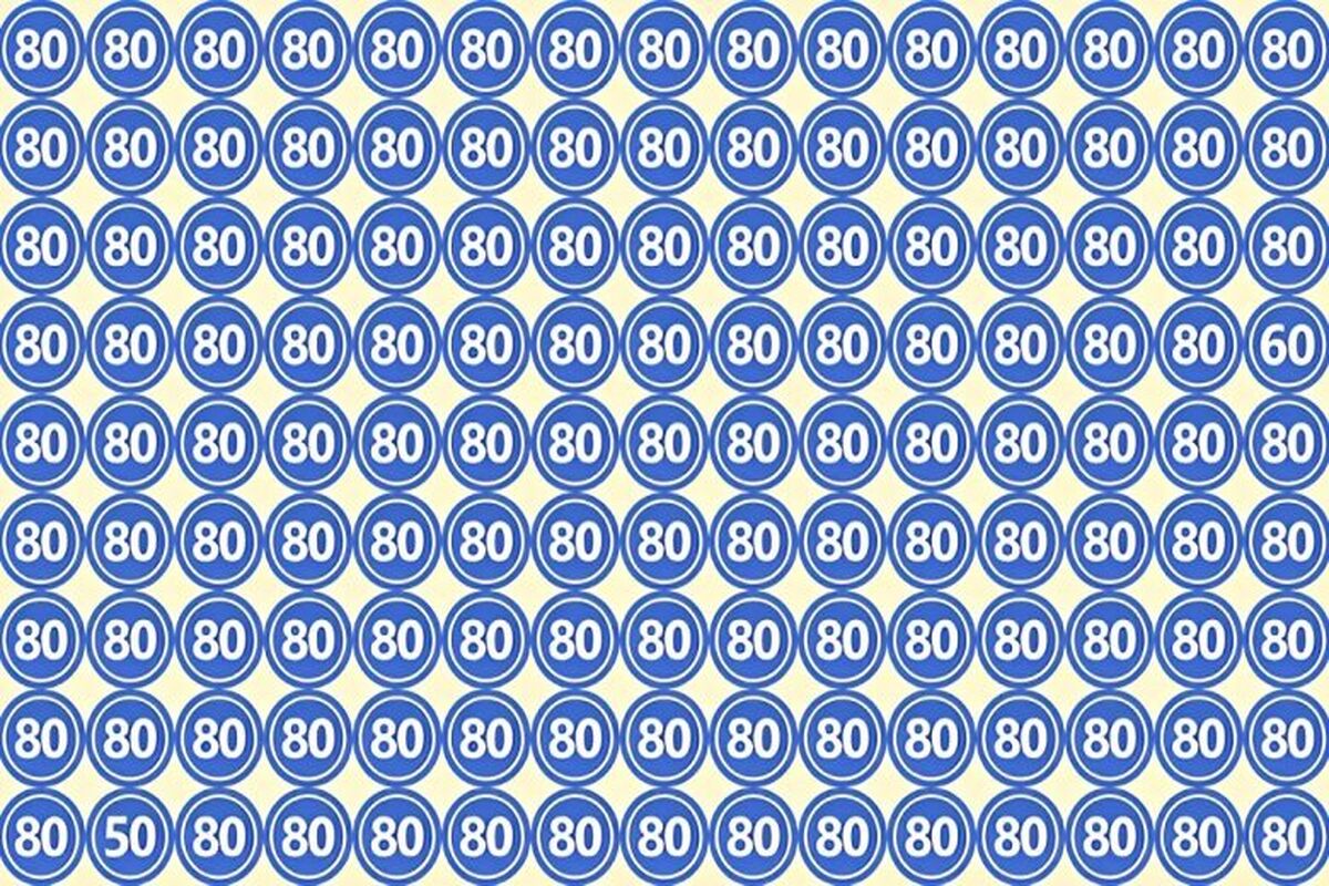 با پیدا کردن اعداد 60 و 50 میان اعداد 80 تیزبینی خود را ثابت کنید!