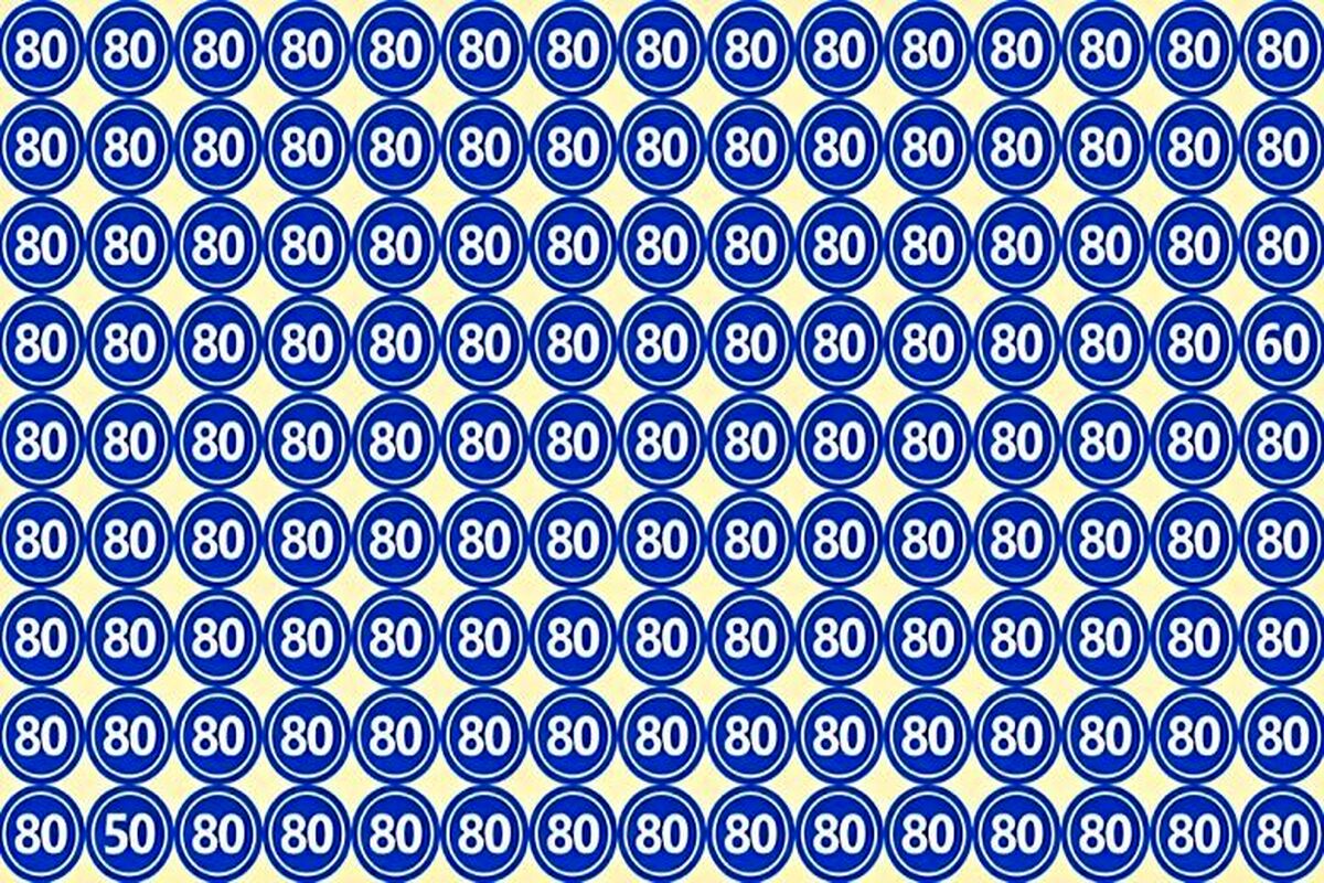با پیدا کردن اعداد 60 و 50 میان اعداد 80 تیزبینی خود را ثابت کنید!
