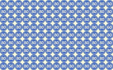 با پیدا کردن اعداد 60 و 50 میان اعداد 80 تیزبینی خود را ثابت کنید!