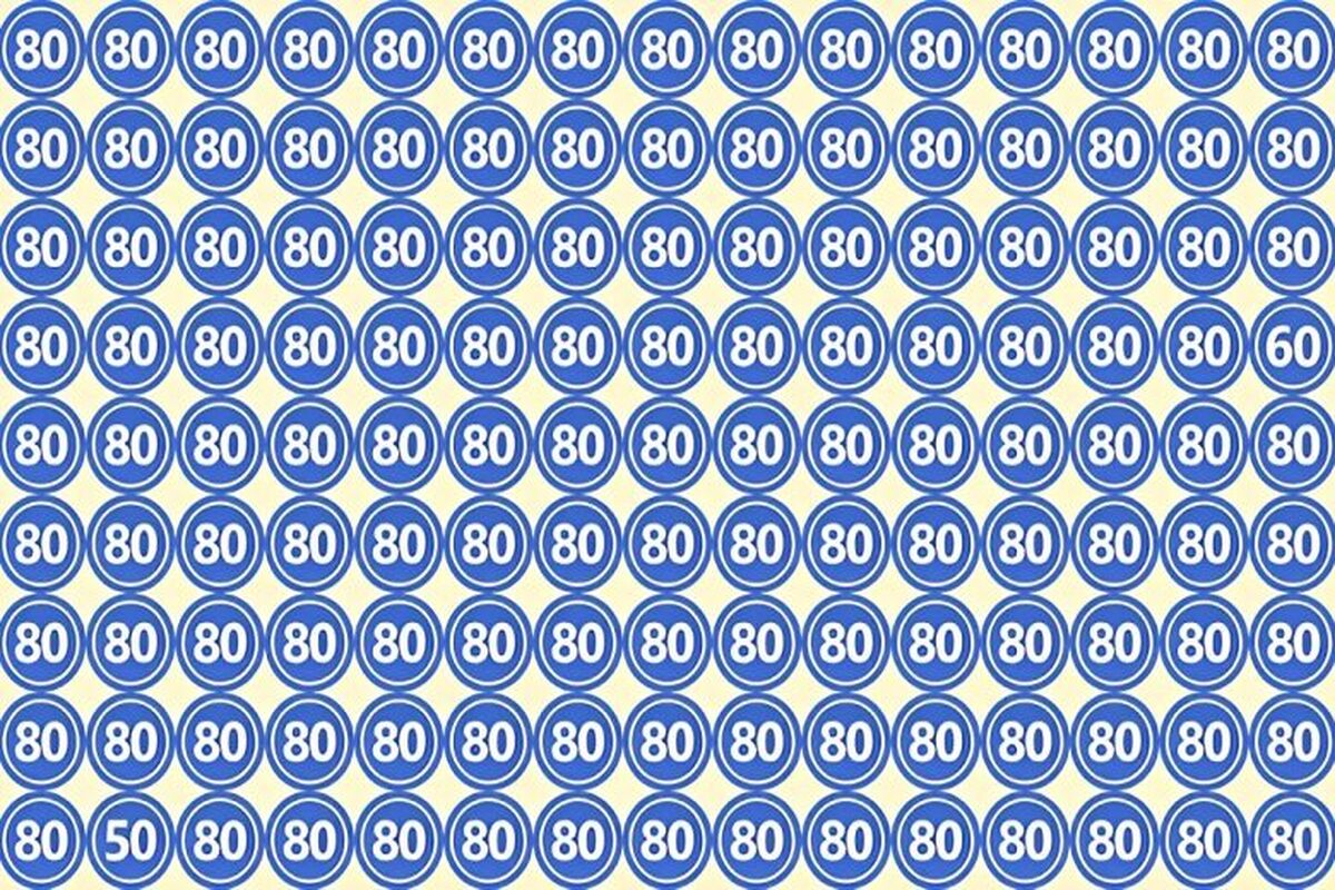 با پیدا کردن اعداد 60 و 50 میان اعداد 80 تیزبینی خود را ثابت کنید!