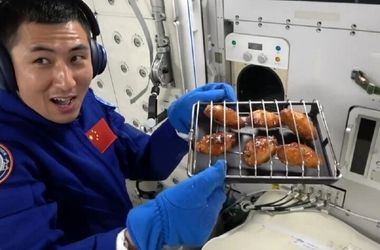 بال کبابی در فضا/ ویدئو