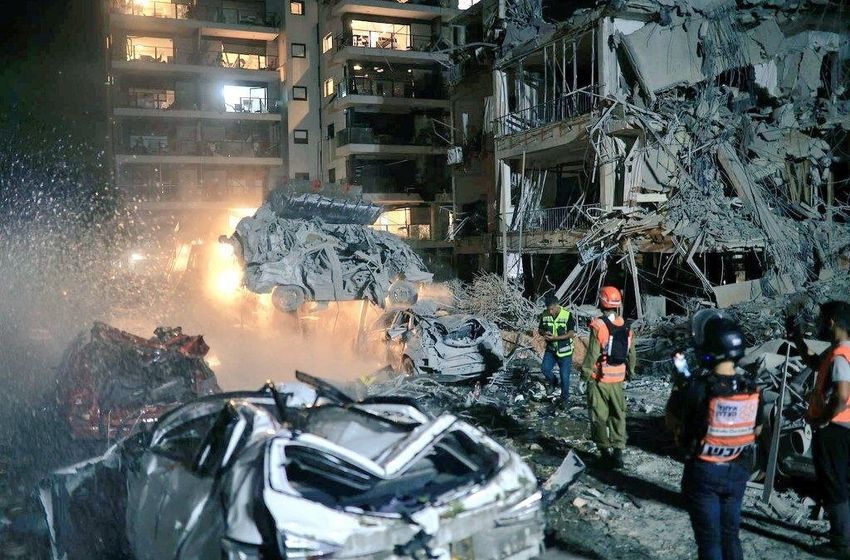  گودال عظیم تل آویو بر اثر اصابت موشک ایران/ ویدئو