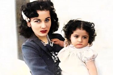 شهناز پهلوی در کنار مادر مصری اش فوزیه/ عکس