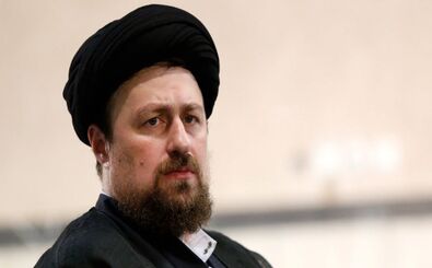 اشک‌های سیدحسن خمینی در سوگ رهبر انقلاب/ عکس