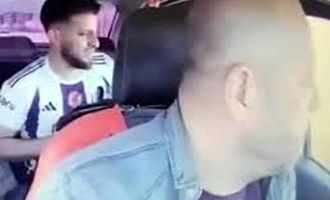لحظه خلع سلاح خلافکار فراری توسط راننده تاکسی/ ویدئو