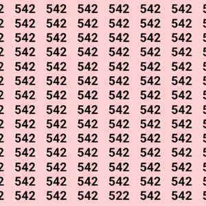  عدد ۵۲۲ در بین اعداد ۵۴۲ را پیدا کنید