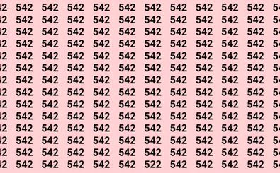  عدد ۵۲۲ در بین اعداد ۵۴۲ را پیدا کنید