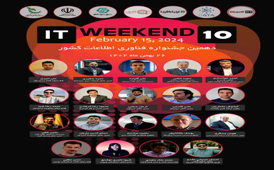 دهمین جشنواره فناوری اطلاعات کشور ITweekend10 به تاریخ 26 بهمن ماه 1402 برگزار در محل صندوق نوآوری و شکوفایی ریاست جمهوری برگزار شد